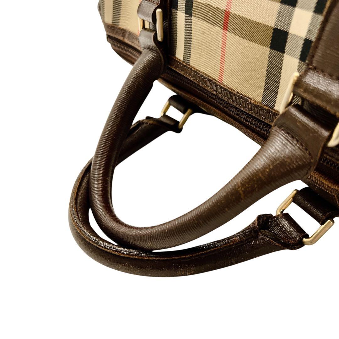 BURBERRY ノバチェック ユニセックス ボストンバッグ 9015