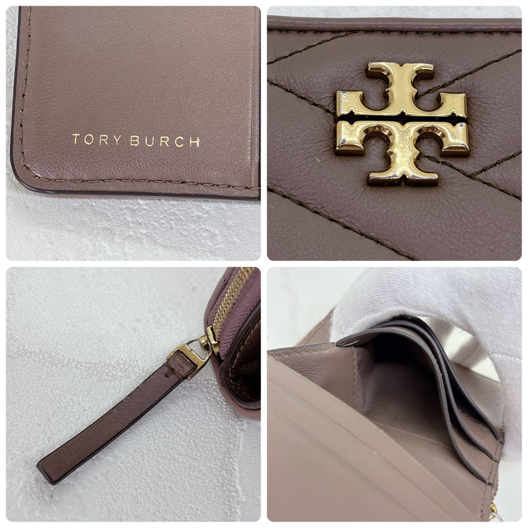 美品✨ トリーバーチ TORY BURCH ラウンドファスナー 折財布 金ロゴ