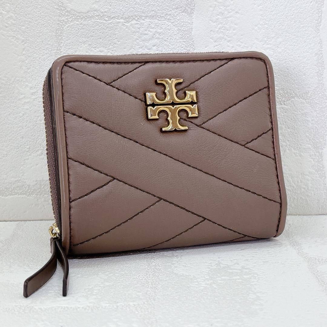 美品✨ トリーバーチ TORY BURCH ラウンドファスナー 折財布 金ロゴ