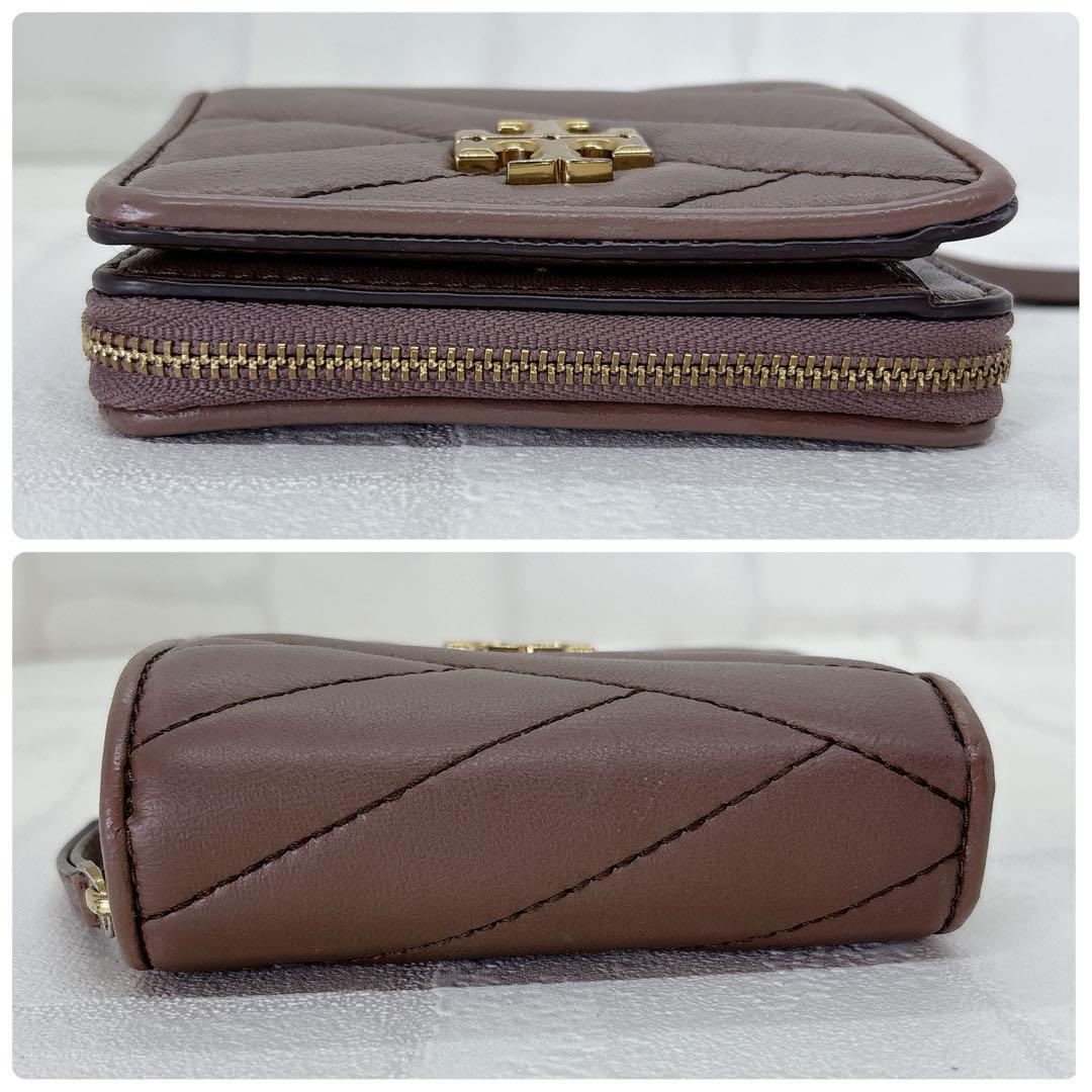 美品✨ トリーバーチ TORY BURCH ラウンドファスナー 折財布 金ロゴ