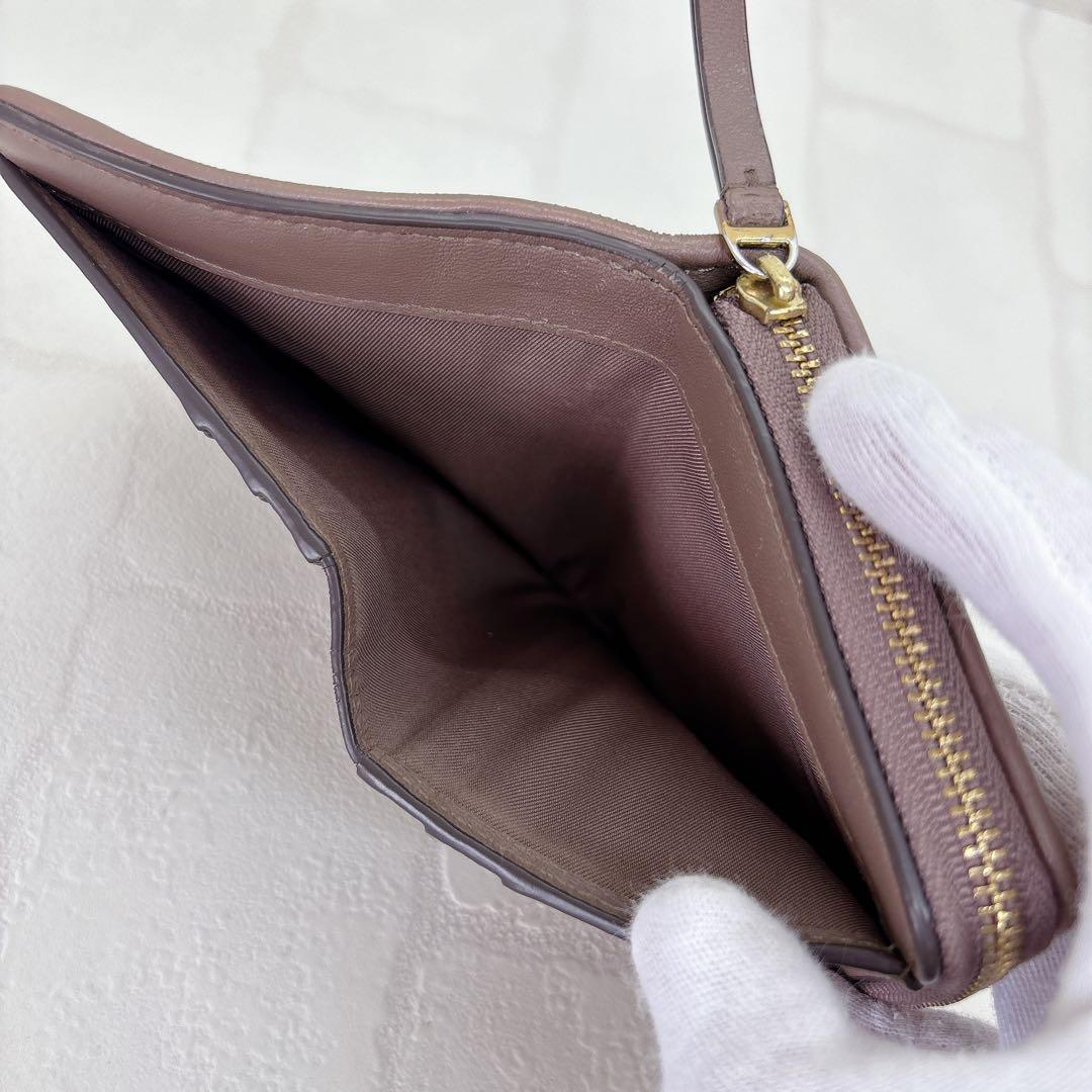 美品✨ トリーバーチ TORY BURCH ラウンドファスナー 折財布 金ロゴ