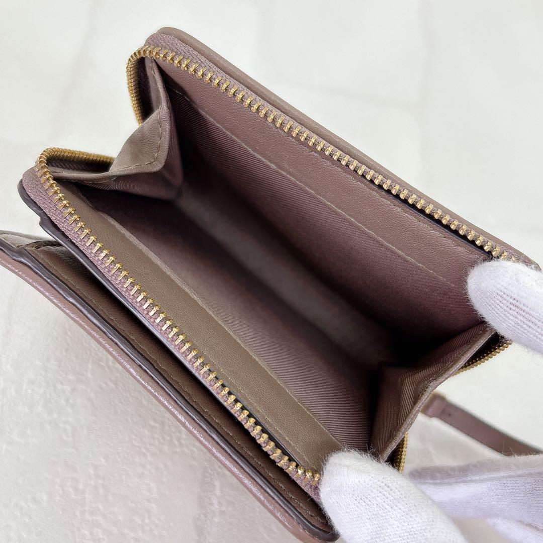 美品✨ トリーバーチ TORY BURCH ラウンドファスナー 折財布 金ロゴ