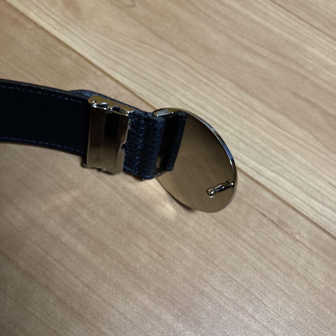 LACOSTE ブラック　レザーベルト