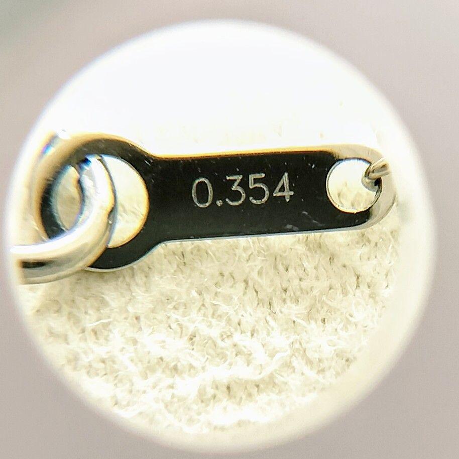 4℃ ダイヤモンド ネックレス Pt850 0.354ct 2.2g