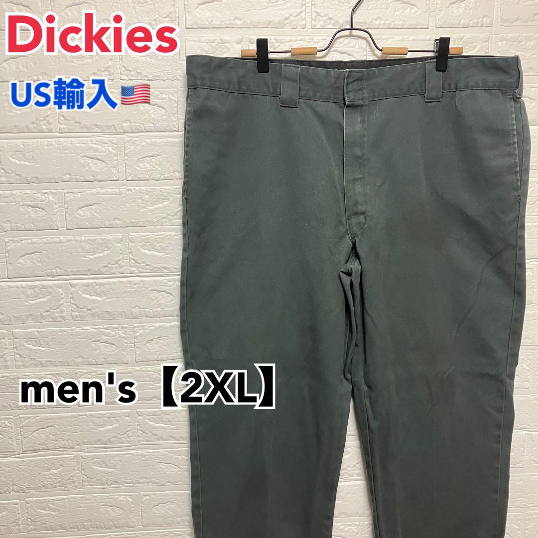 ●E359【US輸入】ディッキーズ ワークパンツ グレー系 メンズ【2XL相当】