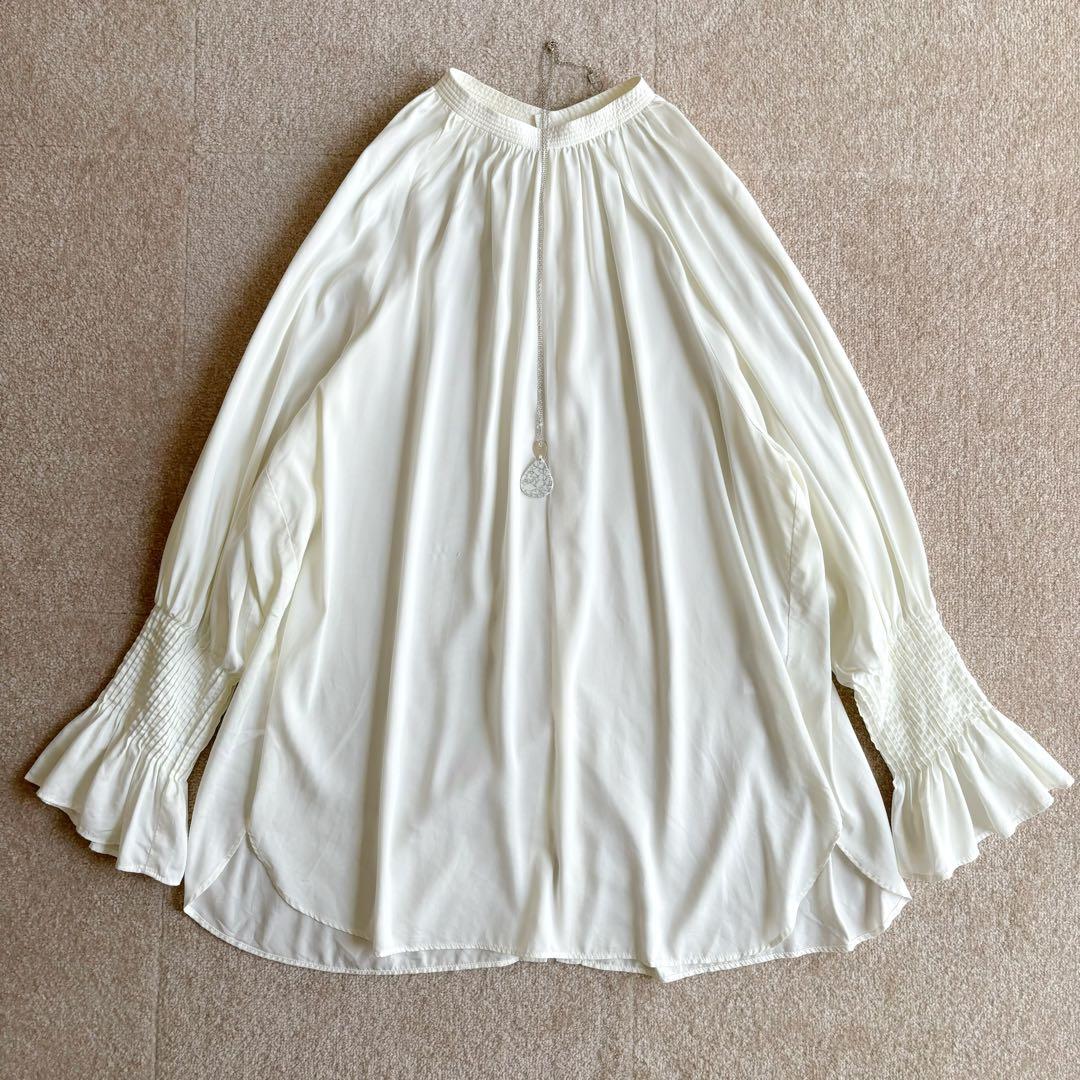 洗える♡イエナ*ピンタックボリュームスリーブブラウス オフホワイト 洗える♡イエナ*ピンタックボリュームスリーブブラウス オフホワイト