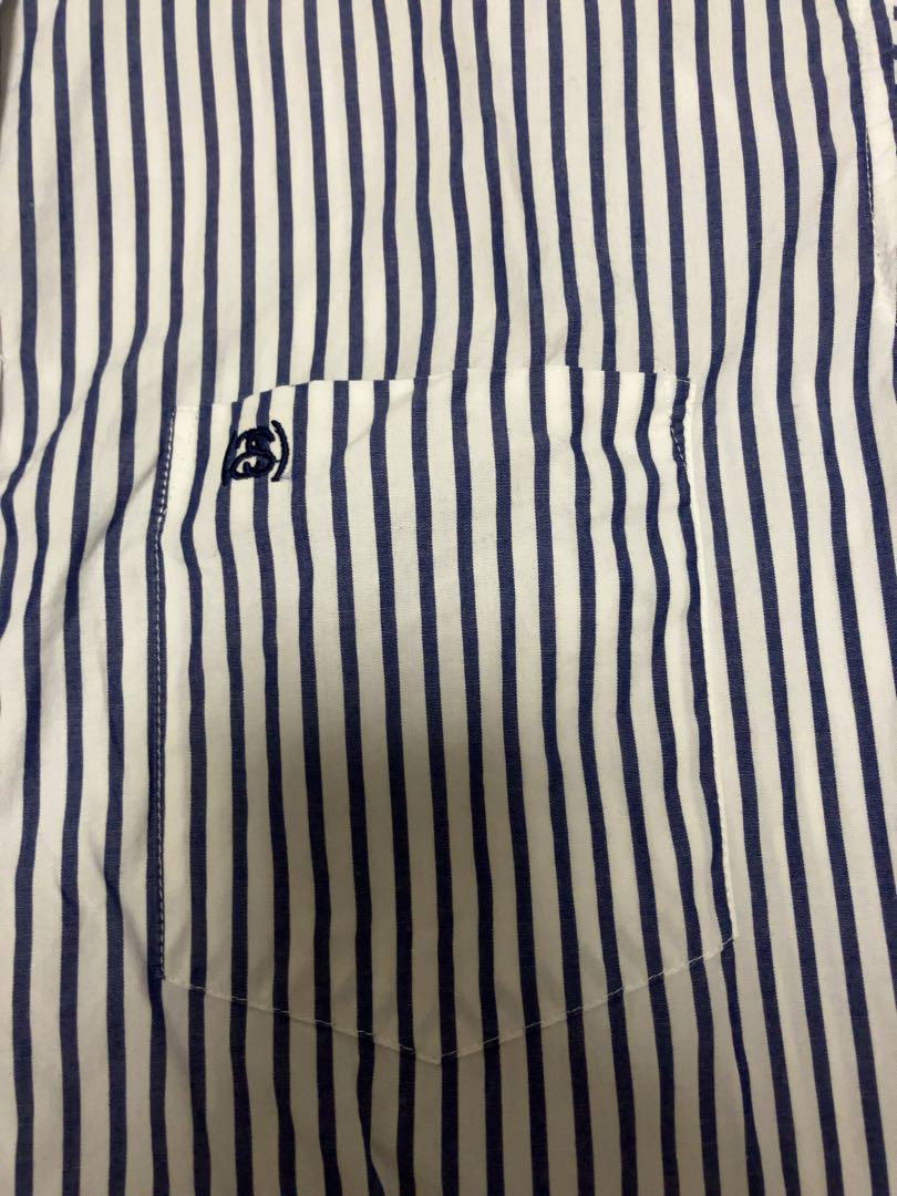 STUSSY ストライプ メッシュシャツ Lサイズ