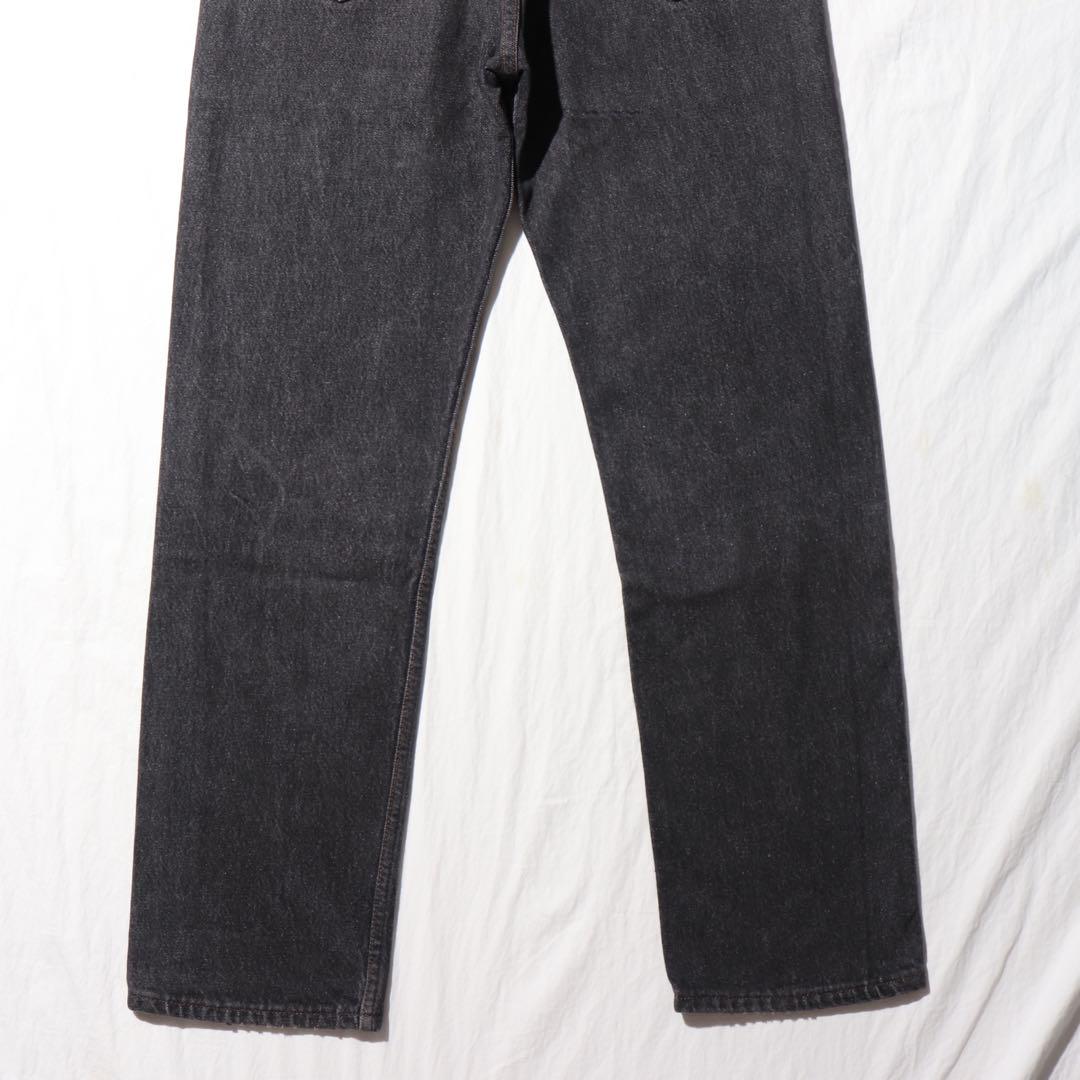 美品 33×30 Levi’s 501 先染め USA ブラックデニムパンツ