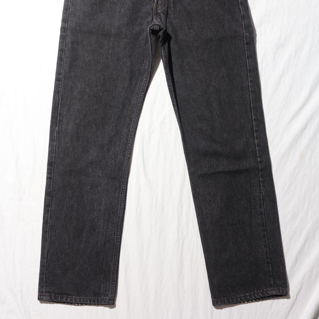 美品 33×30 Levi’s 501 先染め USA ブラックデニムパンツ