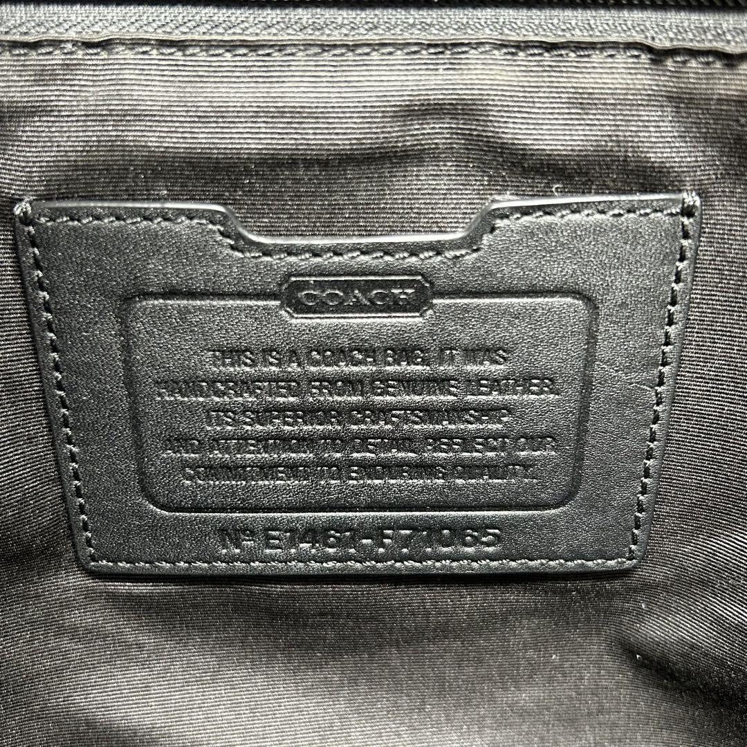 COACH F71065 2way レザー ブリーフケース BLACK黒