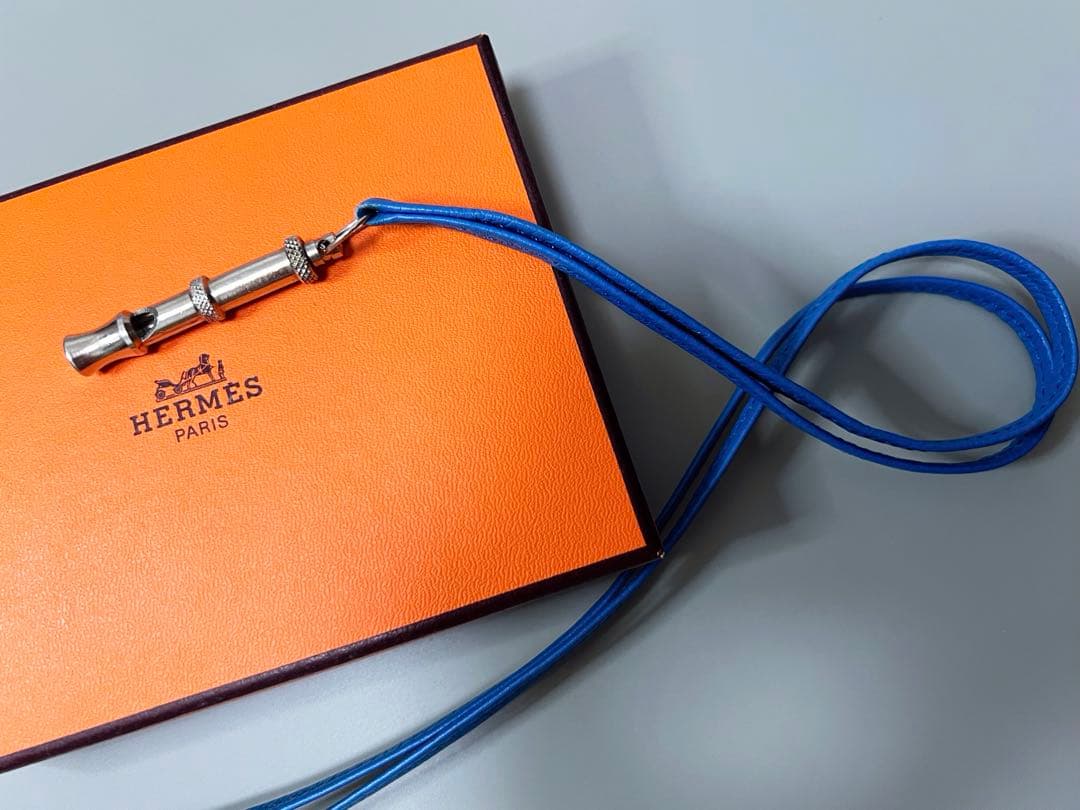 HERMES 犬笛　青　ブルー HERMES 犬笛 青 ブルー