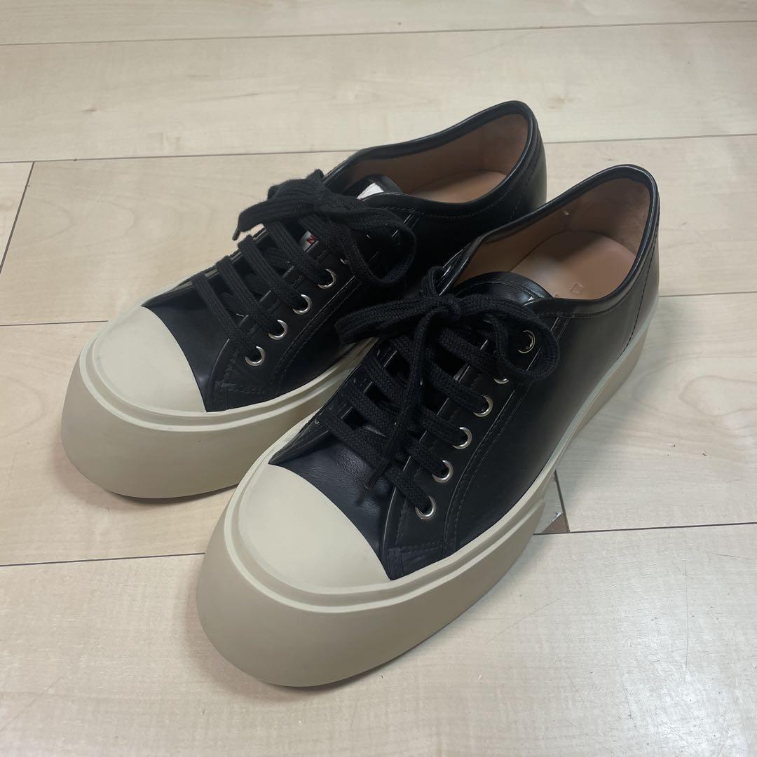 marni スニーカー 黒 マルニ パブロ レザー 39