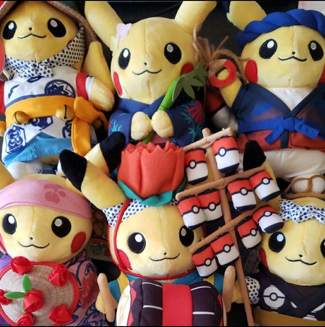 ポケモンセンタートウホク　お祭り　ピカチュウ　ぬいぐるみ　6種 　オマケ付き⑱ ポケモンセンタートウホク お祭り ピカチュウ ぬいぐるみ 6種