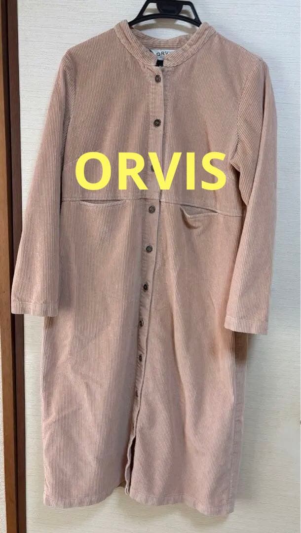 オービス コーデュロイ ロング シャツ ワンピースFREE SIZE・ORVIS