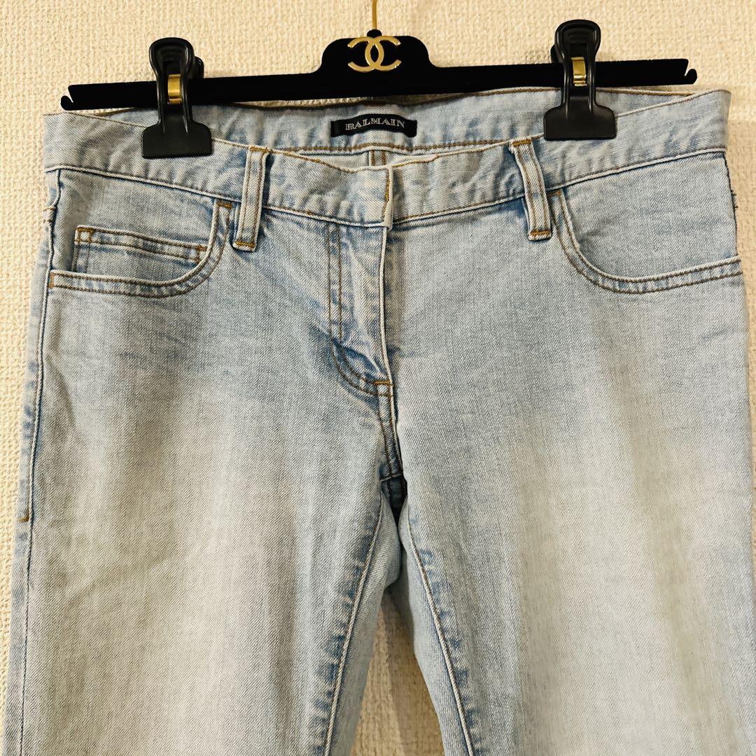 BALMAIN バルマン　ライトブルー　スキニーデニム