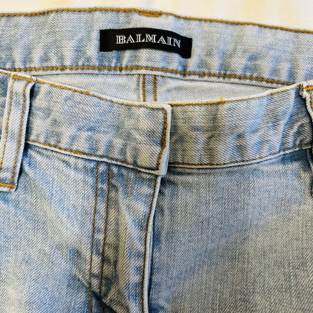 BALMAIN バルマン　ライトブルー　スキニーデニム