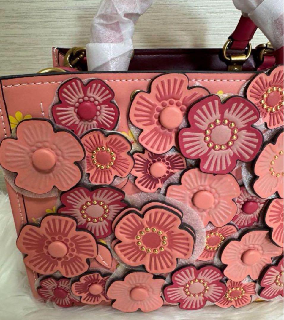新品 COACH ローグバッグ 25 カラーブロックウィズティーローズC8510 画像2