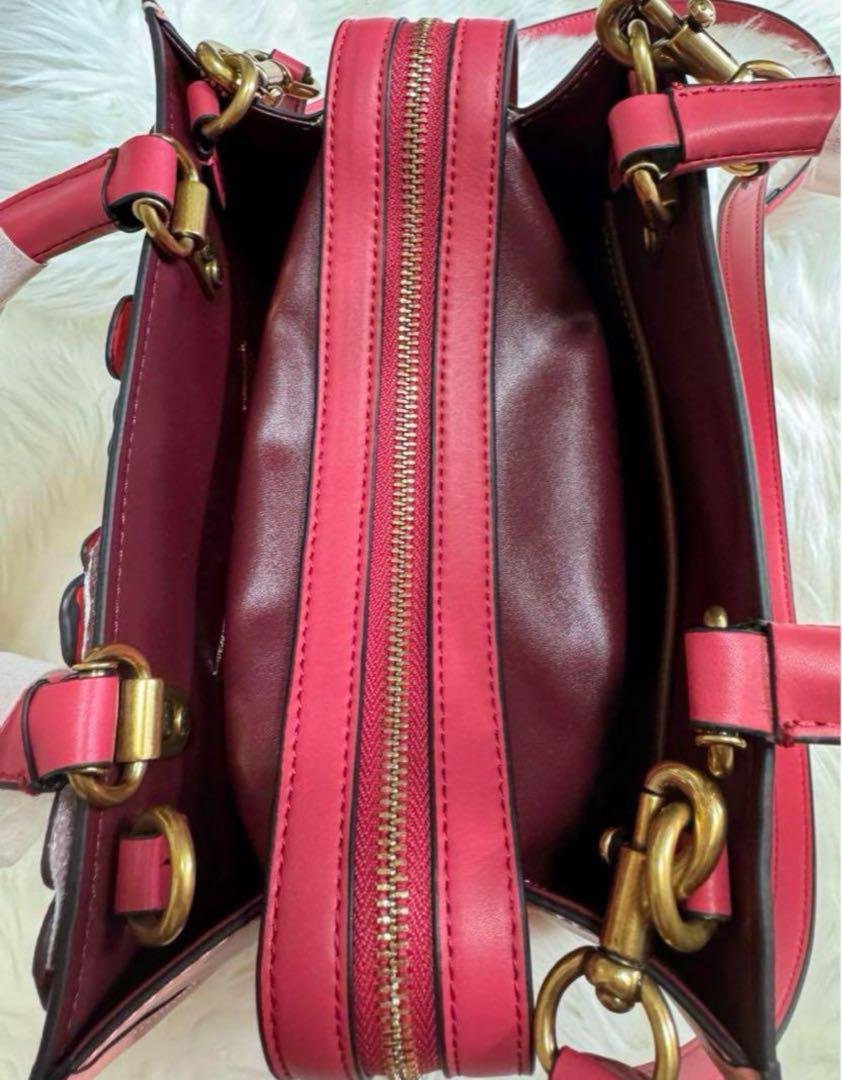 新品 COACH ローグバッグ 25 カラーブロックウィズティーローズC8510 画像5