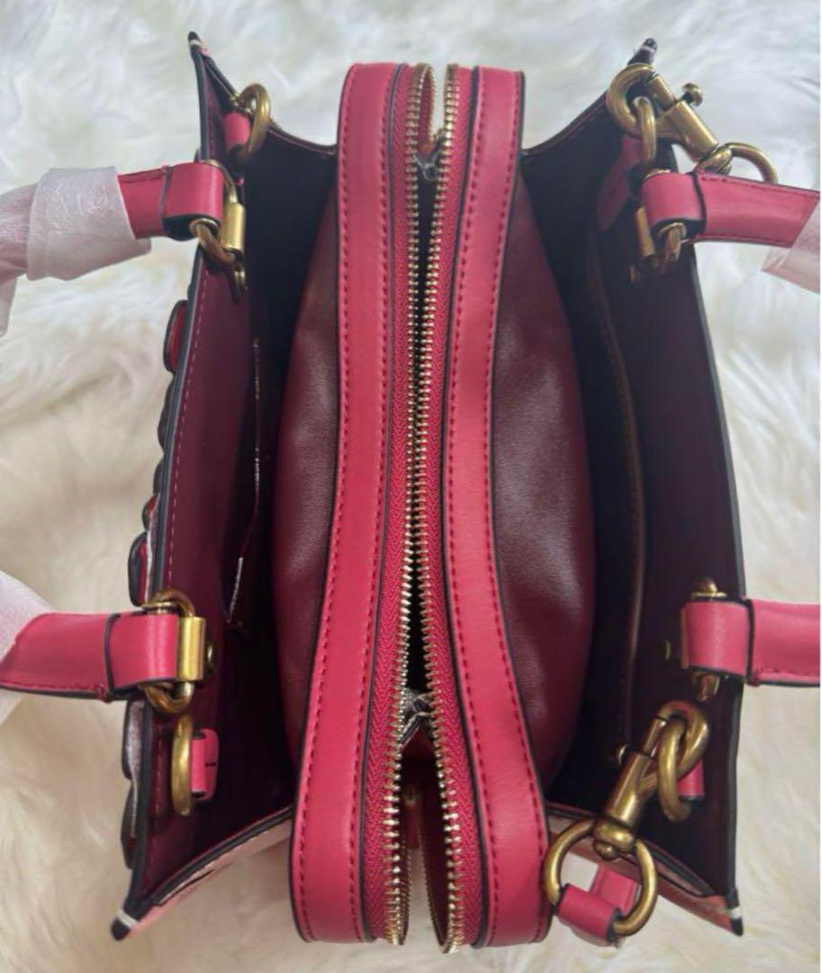 新品 COACH ローグバッグ 25 カラーブロックウィズティーローズC8510 画像7