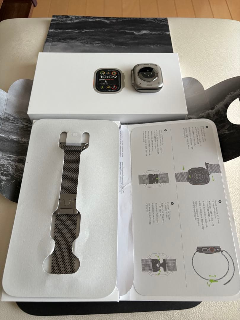 Apple Watch ultra2 ナチュラルチタニウムミラネーゼループ M
