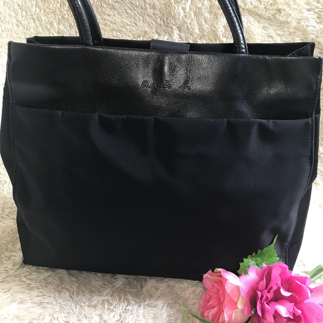 特価セール 美品 トートバッグ ナイロン&革 tliwD-m16392123337 アニエスベー 得価安い