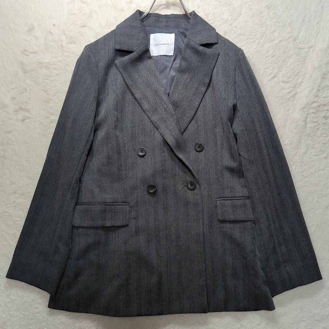 ラグナムーン✨　柳橋唯コラボ　テーラードジャケット Ｓ グレイ