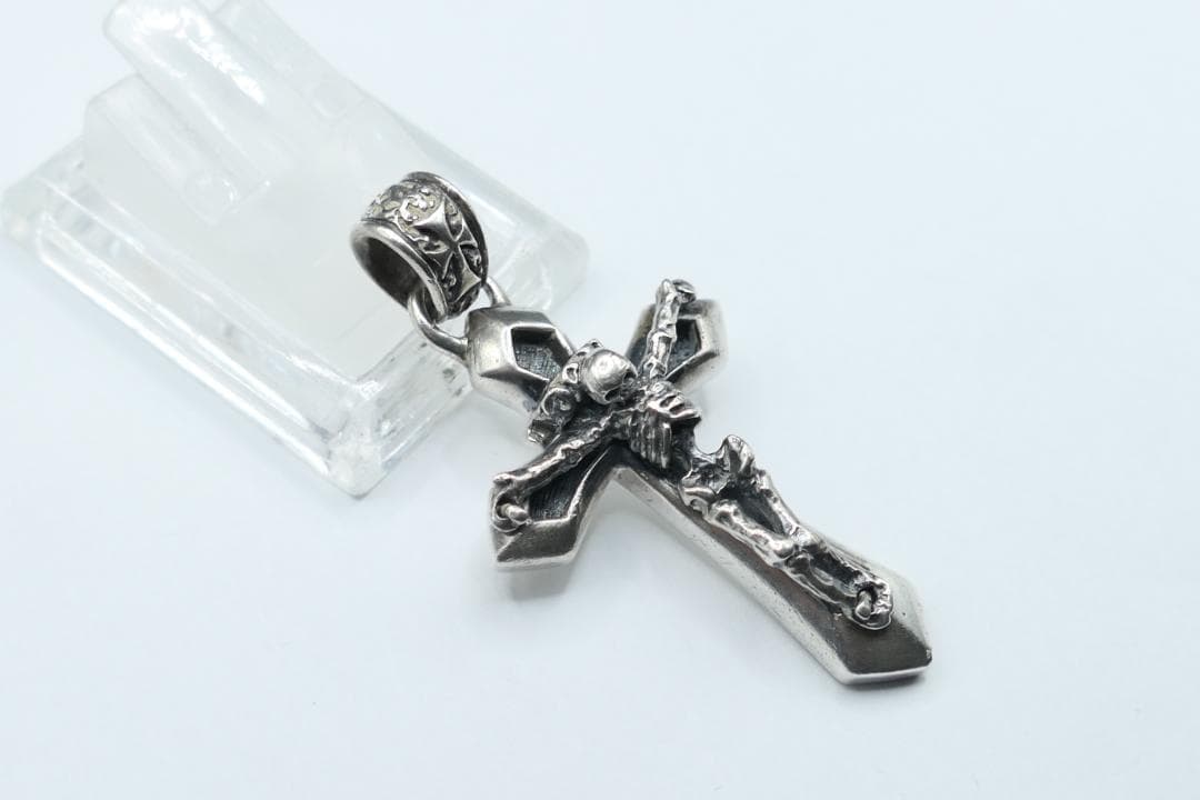 ディールデザイン　リバイブ　クロス　ネックレス　トップ　スカル