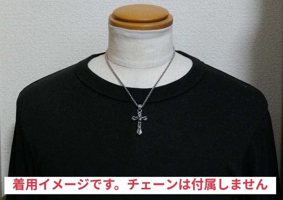 ディールデザイン　リバイブ　クロス　ネックレス　トップ　スカル