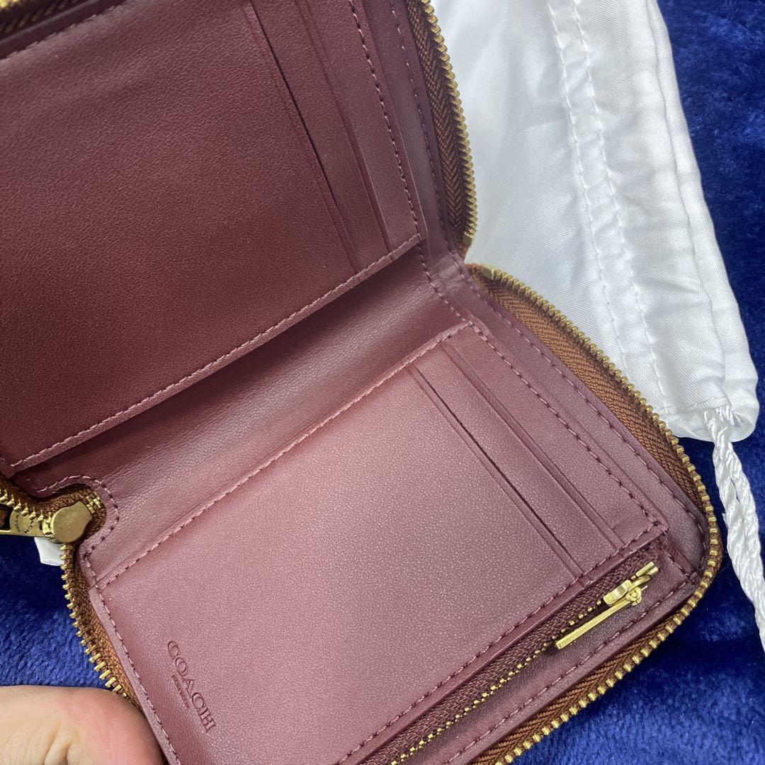 公式の店舗 エンブロイダード ラディッシュジップ コーチ ミニ財布 小物