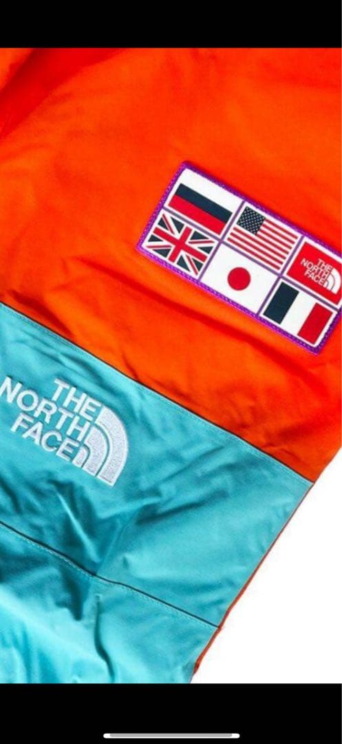 THE NORTH FACEオレンジ ダウンジャケット&ナイロンパンツ TAE