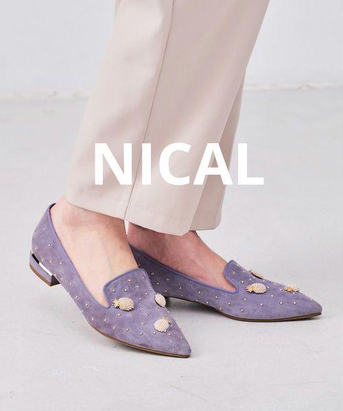 NICAL ニカル 本革 パイナップルモチーフ オペラパンプス 37