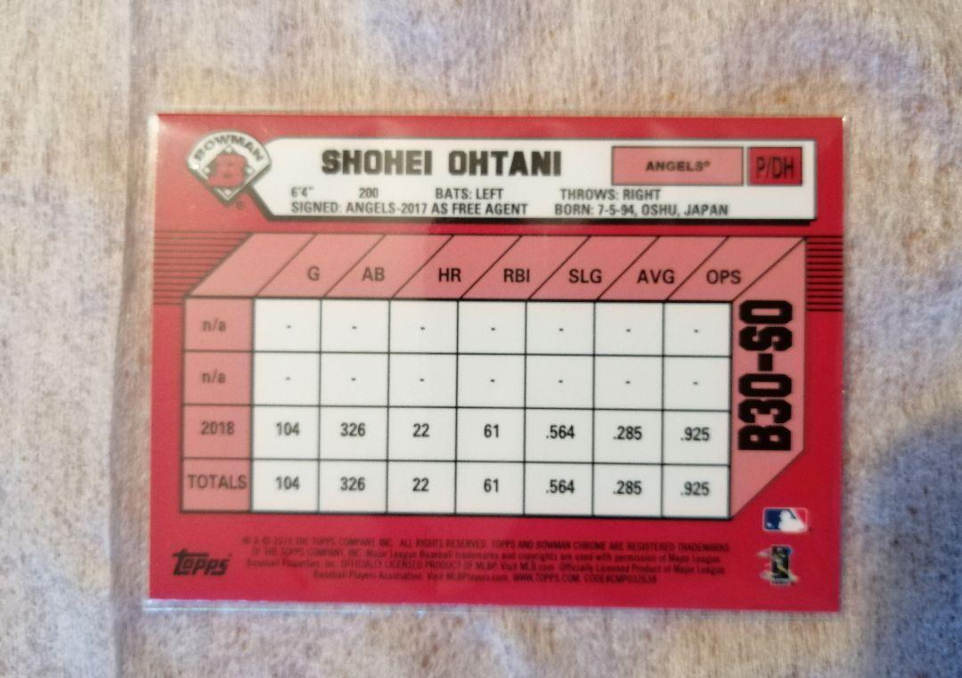 Topps bowman 2019 大谷翔平