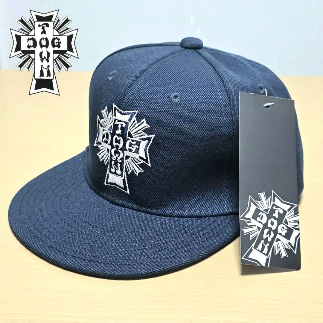 【新品】DOG TOWN ドッグタウン クロスロゴ フラットキャップ ネイビー
