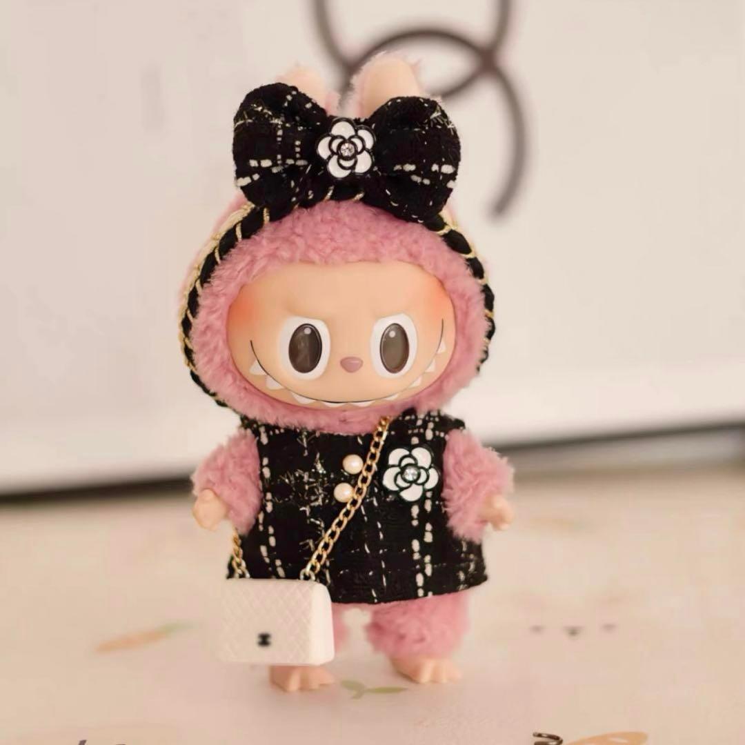 新品2点セット labubuラブブ ぬいぐるみ服17cmドレス着せ替え