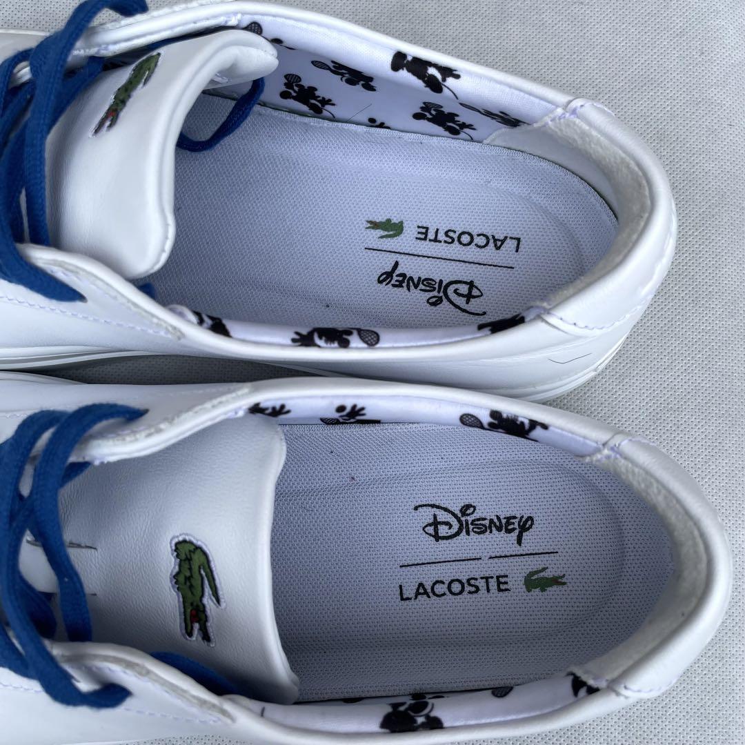 希少 極美品 LACOSTE Disney コラボ 刺繍ロゴ スニーカー - メルカリ