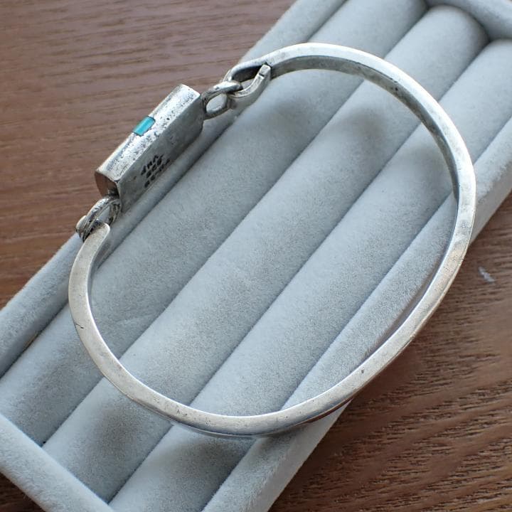 メキシコ製 ターコイズ インレイ・象嵌 シルバー925 ブレスレット バングル メキシコ製 ターコイズ インレイ・象嵌 シルバー925 ブレスレット バングル