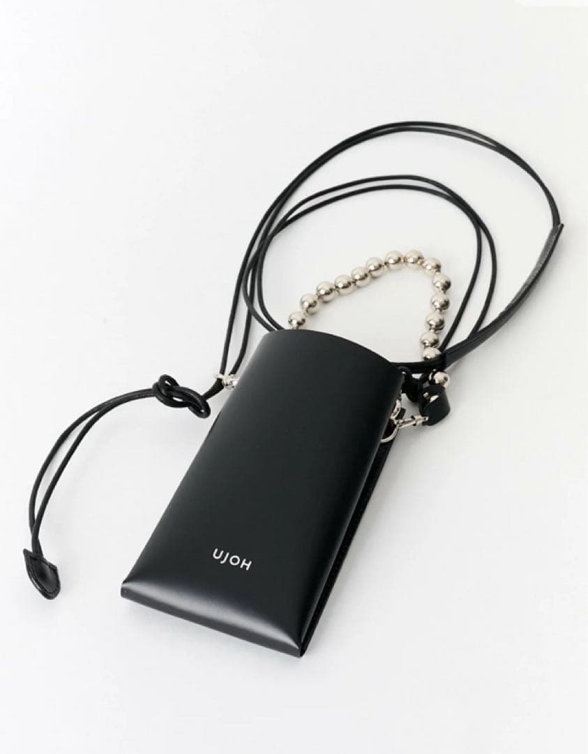 Ujoh ウジョー Ball Chain Handle Pouch BLACK