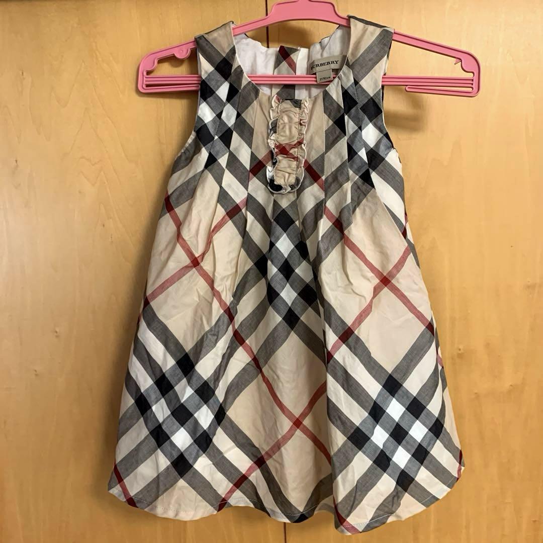 BURBERRY チェック柄ドレス 2Y/92cm 綺麗 - メルカリ