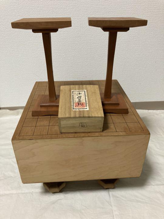 ブラウン系【日本製】 将棋駒 将棋盤 駒台 桂 四寸 松印 天童 中島清吉 ...