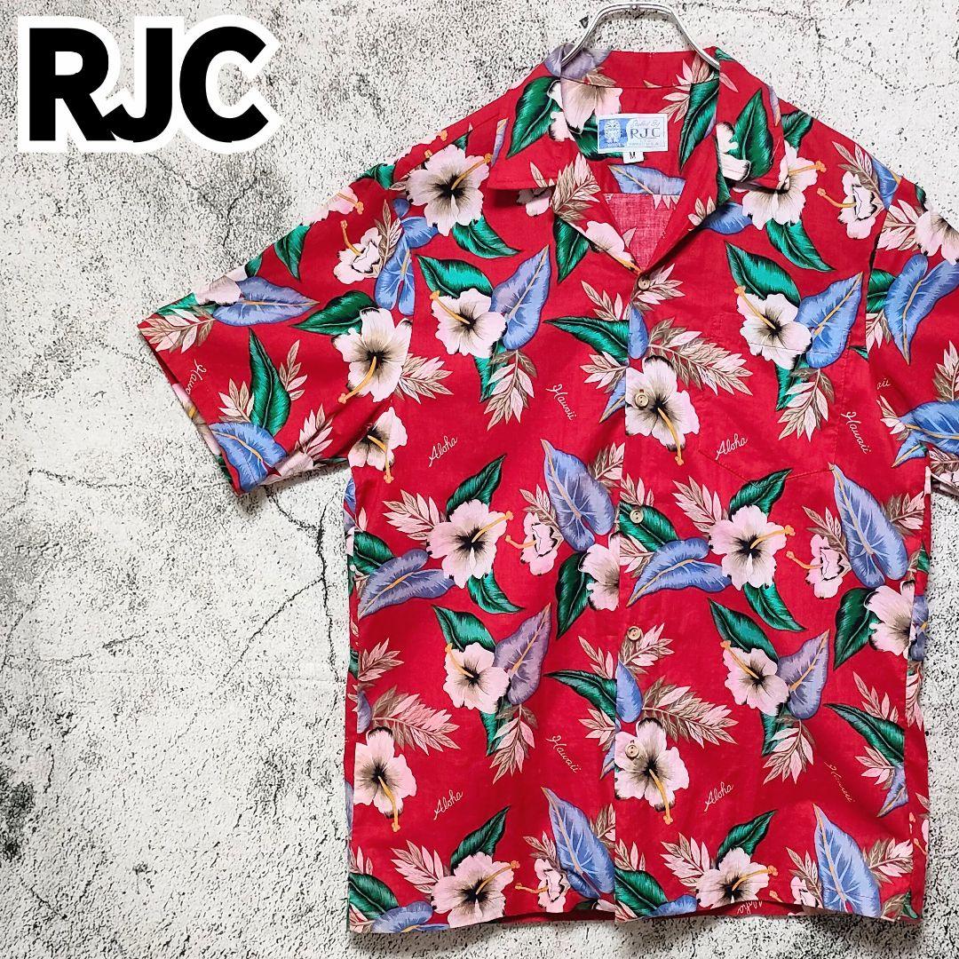 RJC 半袖 アロハシャツ サイズL相当 ハワイアンシャツ 花柄 ハワイ製