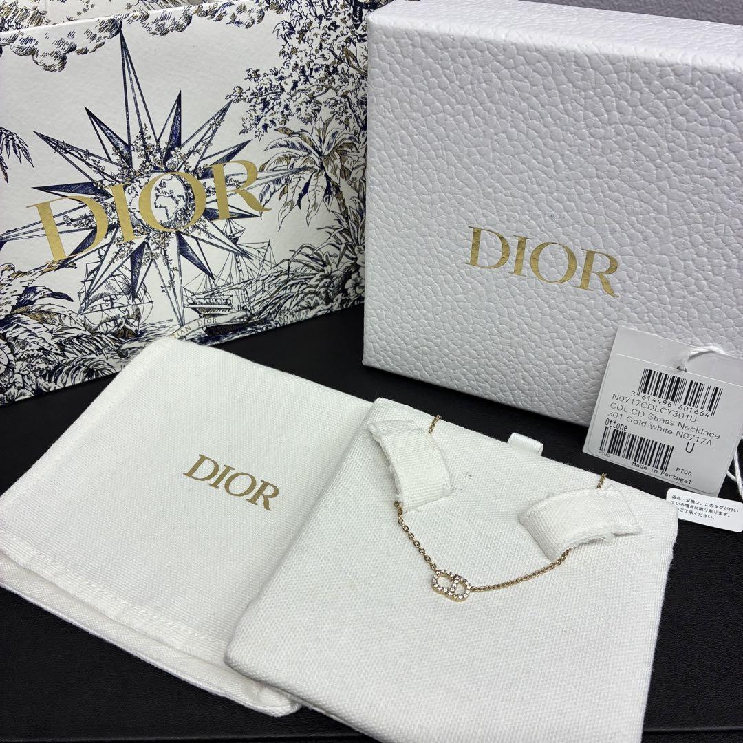 美品 Dior ネックレス クレールディー リュヌ ゴールド CDロゴ Christian Dior 【純正ラッピング済】ディオール CLAIR D LUNE
