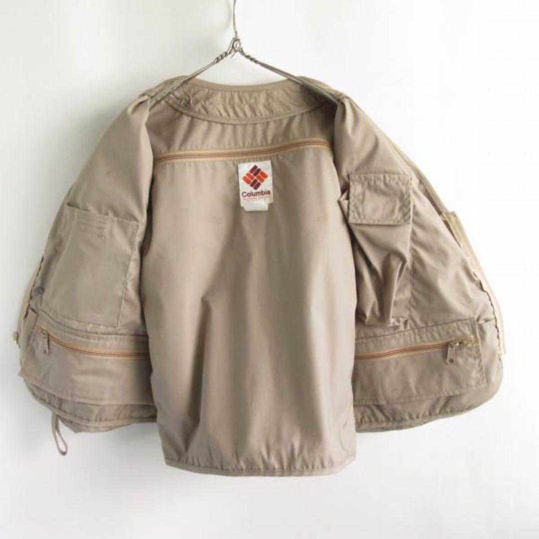 70s Columbia コロンビア フィッシング ベスト ベージュ系 XL 70s Columbia コロンビア フィッシング ベスト ベージュ系 XL