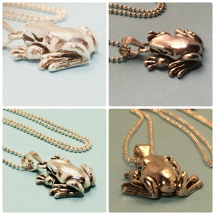 蛙ペンダント'零八-カエルネックレス かえるシリーズ silver925