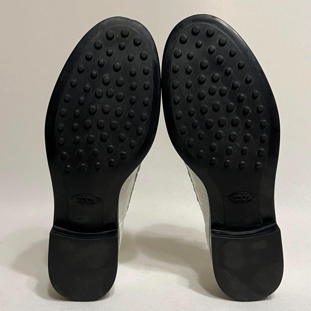 TOD´S トッズ クロコ型押し フリンジ フラットシューズ パンプス 36