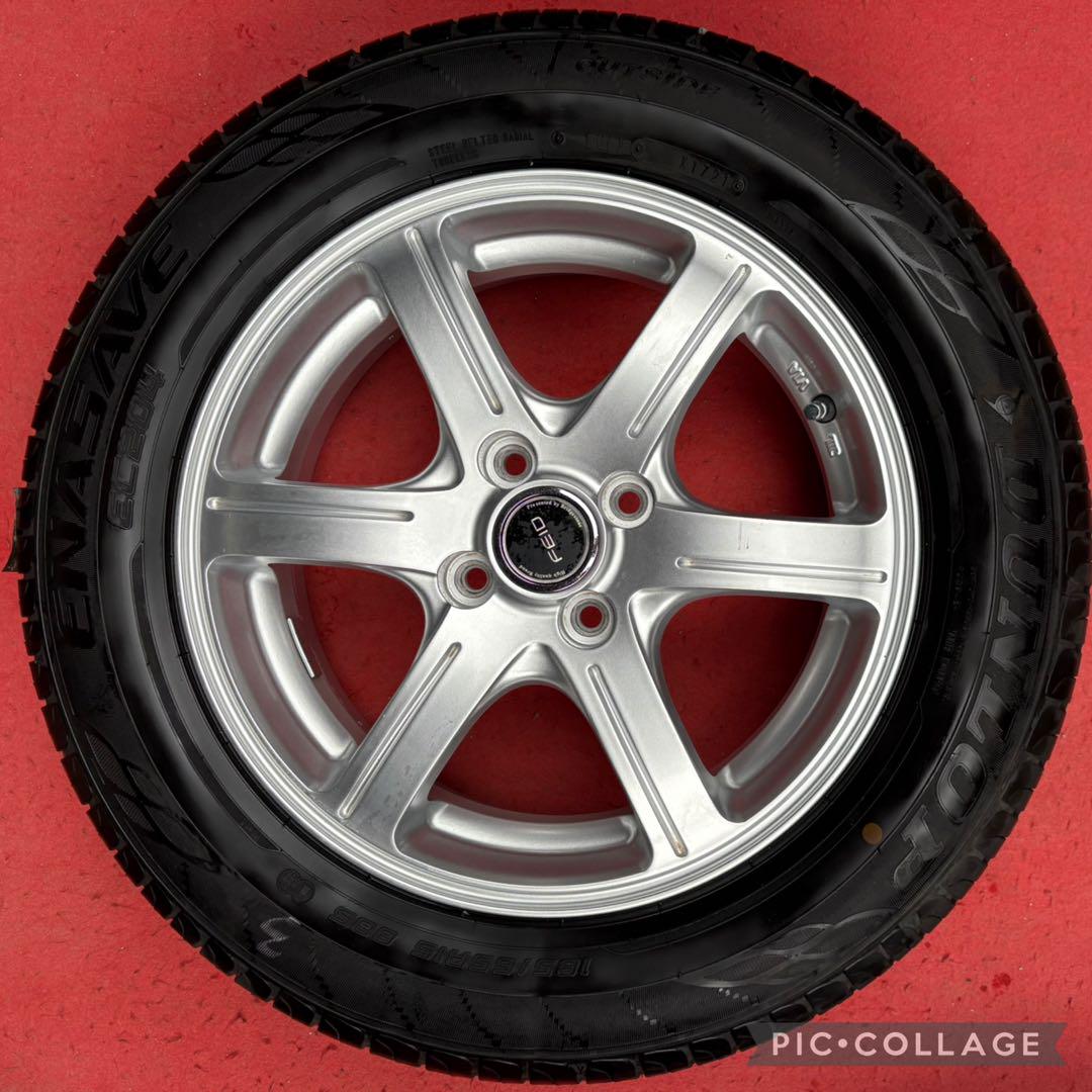 バリ山DUNLOP夏タイヤ社外15インチホイール185/65R15 ４本セット。