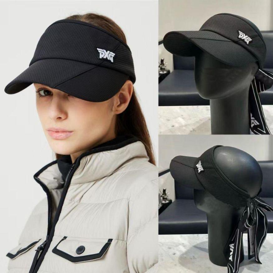 pxg ゴルフ レディース サンバイザー 帽子 キャップ　新品 即発送】PXG ゴルフレディース サンバイザー キャップ リボン