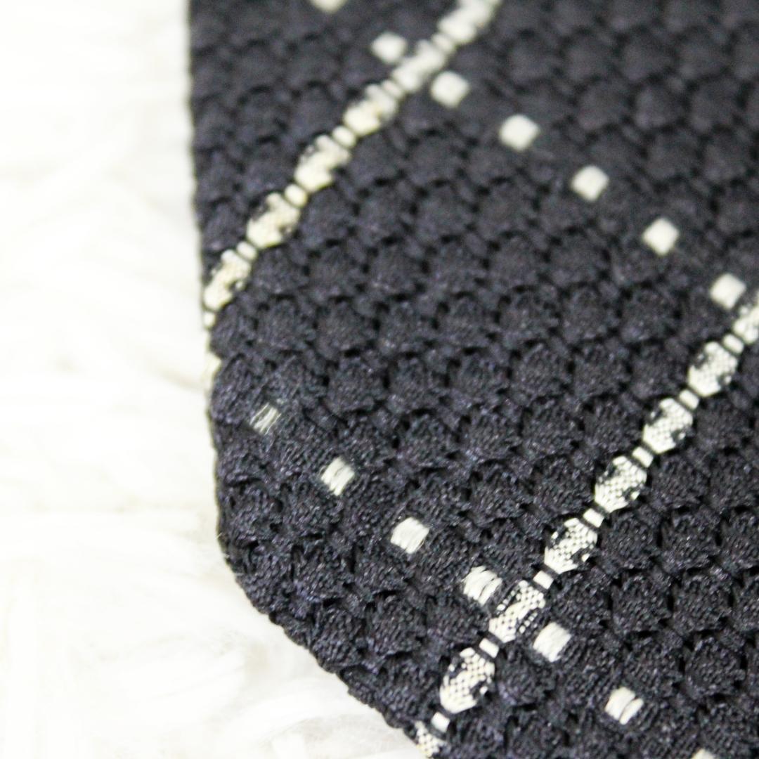 極美品 CHANEL シャネル ネクタイ 格子柄 チェーン シルク ブラック