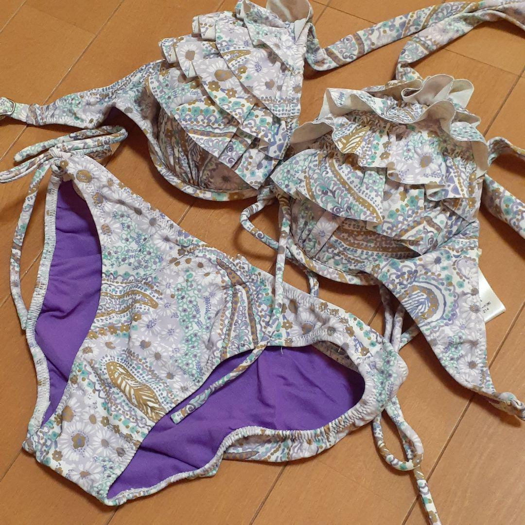 楽天市場】水着 レディース ビキニ 3点セット ペイズリー柄
