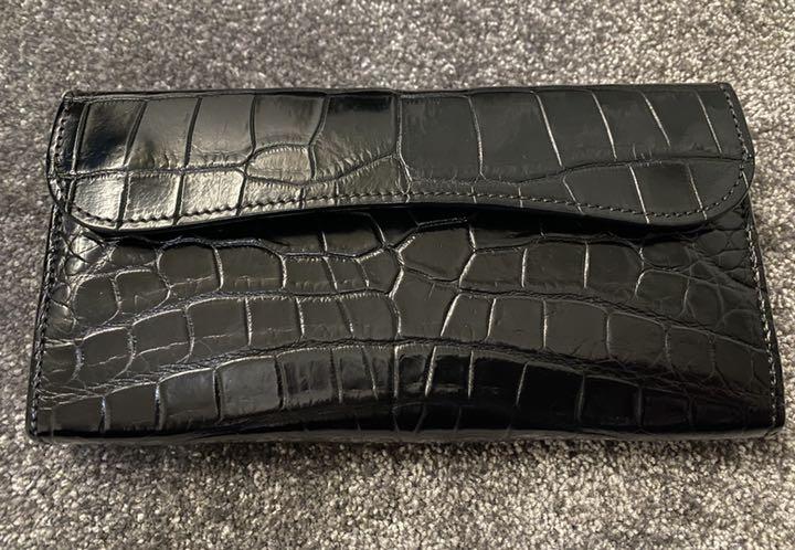 ワイルドスワンズ ブラック WILDSWANS ウェイブ T812L-m16432646473 WAVE クロコダイル 在庫高品質