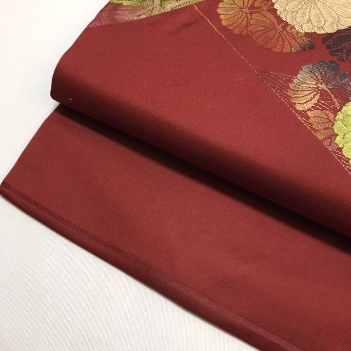 メルカリ 正絹 名古屋帯 赤茶 暗い赤 菊 楓 金糸 着物 2 000 中古や未使用のフリマ メルカリ 正絹 名古屋帯 赤茶 暗い赤 菊 楓 金糸 着物 2 000 中古や未使用のフリマ